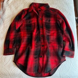 Size M Shacket (Shirt + Jacket) Red and Black